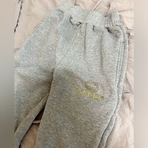 Gray sweatpants